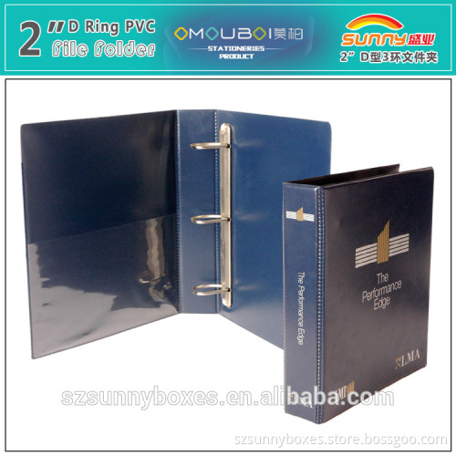 Wholesale PVC Printing 3 Ring Binder Decorative File Folder With Inner Pocket